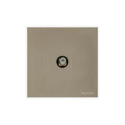 Windsor Range Aged Pewter Switches & Sockets, WAP - 1 Gang Satellite Socket by Heritage Brass By M-Marcus