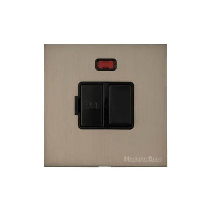 Windsor Range Aged Pewter Switches & Sockets, WAP - Switched Spur with Neon (13 Amp) by Heritage Brass By M-Marcus
