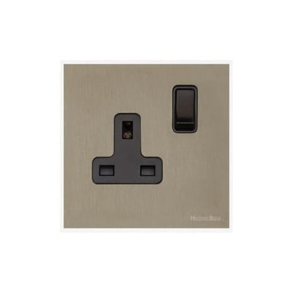 Windsor Range Aged Pewter Switches & Sockets, WAP - Single Socket (13 Amp) by Heritage Brass By M-Marcus
