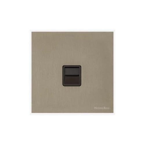 Windsor Range Aged Pewter Switches & Sockets, WAP - 1 Gang Secondary Line Socket by Heritage Brass By M-Marcus