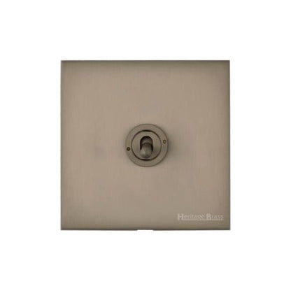 Windsor Range Aged Pewter Switches & Sockets, WAP - 1 Gang Intermediate Toggle Switch by Heritage Brass By M-Marcus