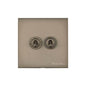 Windsor Range Aged Pewter Switches & Sockets, WAP - 2 Gang Toggle Switch by Heritage Brass By M-Marcus