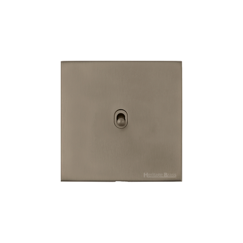 Windsor Range Aged Pewter Switches & Sockets, WAP - 1 Gang Intermediate Stockholm Toggle by Heritage Brass By M-Marcus