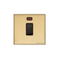 Windsor Range Matt Brass Switches & Sockets, WN40 - 20A Double Pole Switch with Neon by Heritage Brass By M-Marcus