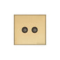 Windsor Range Satin Brass Switches & Sockets, WN44 - 2 Gang TV Coaxial Socket by Heritage Brass By M-Marcus
