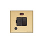 Windsor Range Satin Brass Switches & Sockets, WN44 - Switched Spur with Neon + Cord (13 Amp) by Heritage Brass By M-Marcus