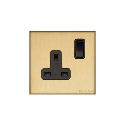 Windsor Range Matt Brass Switches & Sockets, WN40 - Single Socket (13 Amp) by Heritage Brass By M-Marcus