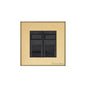 Windsor Range Satin Brass Switches & Sockets, WN44 - 2 Gang Master Line Socket by Heritage Brass By M-Marcus