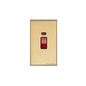 Windsor Range Matt Brass Switches & Sockets, WN40 - 45A DP Cooker Switch with Neon (tall plate) by Heritage Brass By M-Marcus
