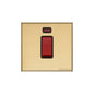 Windsor Range Satin Brass Switches & Sockets, WN44 - 45A DP Cooker Switch with Neon (single plate) by Heritage Brass By M-Marcus