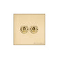 Windsor Range Satin Brass Switches & Sockets, WN44 - 2 Gang Toggle Switch by Heritage Brass By M-Marcus