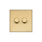 Windsor Range Satin Brass Switches & Sockets, WN44 - 2 Gang Dimmer 400 watts (Compatible with halogen/ incandescent bulbs) by Heritage Brass By M-Marcus