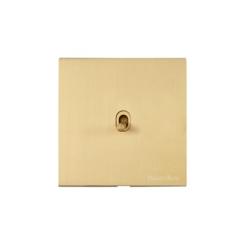 Windsor Range Satin Brass Switches & Sockets, WN44 - 1 Gang Stockholm Toggle by Heritage Brass By M-Marcus