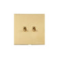 Windsor Range Satin Brass Switches & Sockets, WN44 - 2 Gang Stockholm Toggle by Heritage Brass By M-Marcus