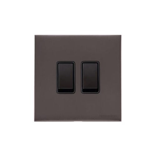 Windsor Range Polished Brass Switches & Sockets, WN1 - 2 Gang Rocker Switch by Heritage Brass By M-Marcus