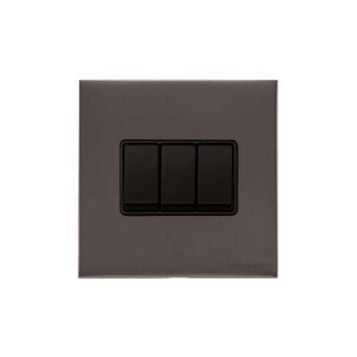 Windsor Range Polished Brass Switches & Sockets, WN1 - 3 Gang Rocker Switch by Heritage Brass By M-Marcus