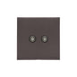 Windsor Range Polished Brass Switches & Sockets, WN1 - 2 Gang TV Coaxial Socket by Heritage Brass By M-Marcus