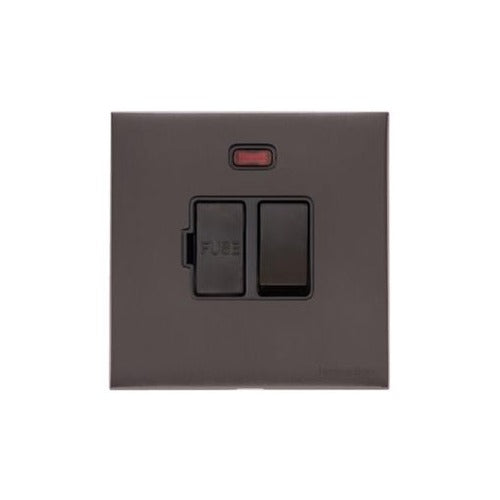 Windsor Range Dark Antique Bronze Switches & Sockets WN95 - Switched Spur with Neon (13 Amp) by Heritage Brass By M-Marcus