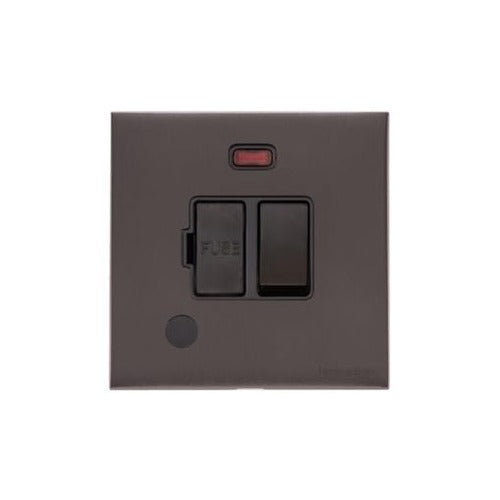 Windsor Range Dark Antique Bronze Switches & Sockets WN95 - Switched Spur with Neon + Cord (13 Amp) by Heritage Brass By M-Marcus