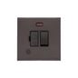 Windsor Range Satin Nickel Switches & Sockets, WN5 - Switched Spur with Neon + Cord (13 Amp) by Heritage Brass By M-Marcus