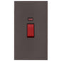 Windsor Range Matt Bronze Switches & Sockets, WN9 - 45A DP Cooker Switch with Neon (tall plate) by Heritage Brass By M-Marcus