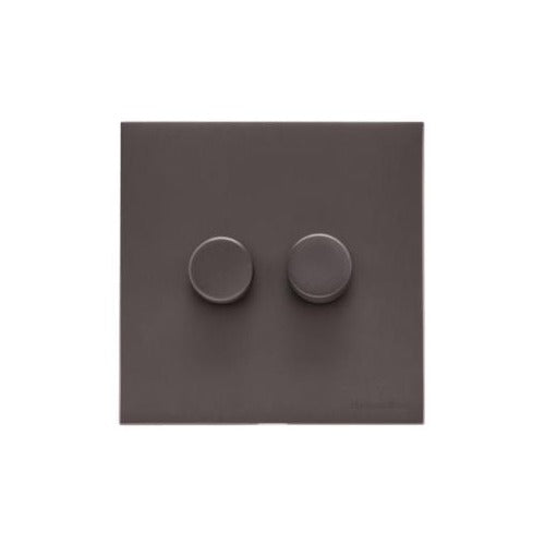 Windsor Range Polished Brass Switches & Sockets, WN1 - 2 Gang Dimmer 250 watts (Compatible with halogen/ incandescent bulbs) by Heritage Brass By M-Marcus