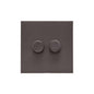 Windsor Range Dark Antique Bronze Switches & Sockets WN95 - 2 Gang Dimmer 400 watts (Compatible with halogen/ incandescent bulbs) by Heritage Brass By M-Marcus