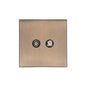 Windsor Range Matt Antique Brass Switches & Sockets, WN92 - TV/Satellite Socket by Heritage Brass By M-Marcus