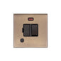 Windsor Range Matt Antique Brass Switches & Sockets, WN92 - Switched Spur with Neon + Cord (13 Amp) by Heritage Brass By M-Marcus