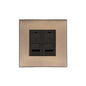 Windsor Range Antique Brass Switches & Sockets, WN91 - 2 Gang Master Line Socket by Heritage Brass By M-Marcus
