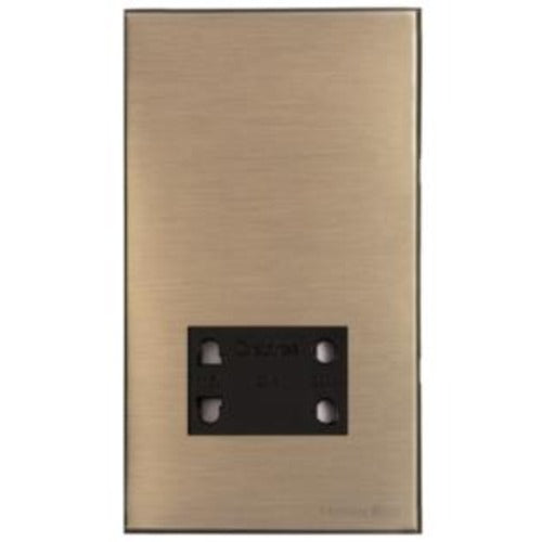 Windsor Range Antique Brass Switches & Sockets, WN91 - Shaver Socket Output Voltage 110/240V by Heritage Brass By M-Marcus