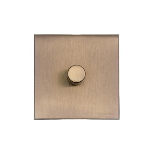 Windsor Range Antique Brass Switches & Sockets, WN91 - 1 Gang Dimmer 250 watts (Compatible with halogen/ incandescent bulbs) by Heritage Brass By M-Marcus