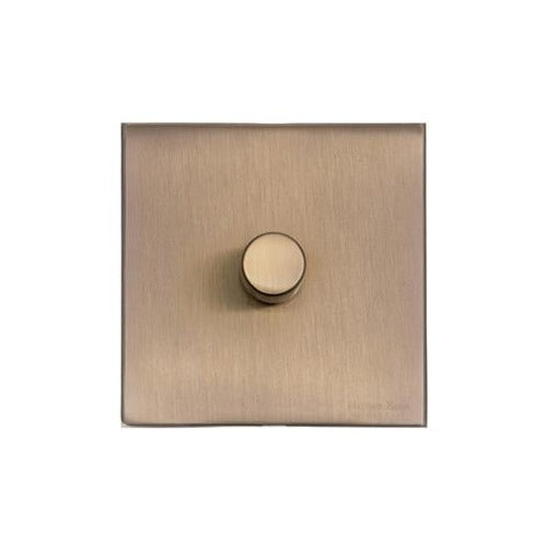 Windsor Range Matt Antique Brass Switches & Sockets, WN92 - 1 Gang Dimmer 400 watts (Compatible with halogen/ incandescent bulbs) by Heritage Brass By M-Marcus