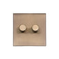 Windsor Range Matt Antique Brass Switches & Sockets, WN92 - 2 Gang Dimmer 400 watts (Compatible with halogen/ incandescent bulbs) by Heritage Brass By M-Marcus