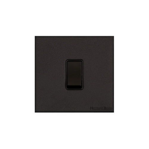 Windsor Range Matt Black Switches & Sockets, WBK - 1 Gang Rocker Switch by Heritage Brass By M-Marcus