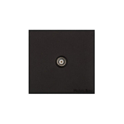 Windsor Range Jet Black (Project Finish) 1 Gang Non-Isolated TV Coaxial Socket