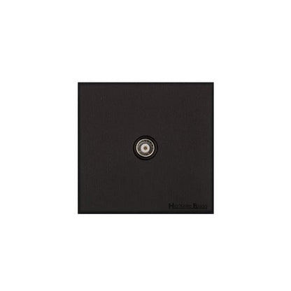 Windsor Range Jet Black (Project Finish) 1 Gang Isolated TV Coaxial Socket