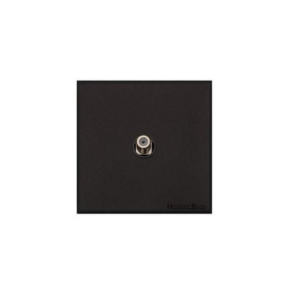 Windsor Range Jet Black (Project Finish) 1 Gang Satellite Socket