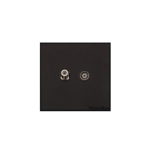 Windsor Range Jet Black (Project Finish) TV/Satellite Socket