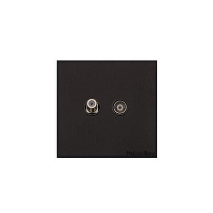 Windsor Range Jet Black (Project Finish) TV/Satellite Socket