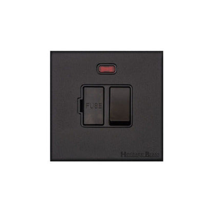 Windsor Range Jet Black (Project Finish) Switched Spur with Neon (13 Amp)