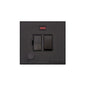 Windsor Range Jet Black (Project Finish) Switched Spur with Neon + Cord (13 Amp)