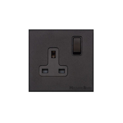 Windsor Range Jet Black (Project Finish) Single Socket (13 Amp)