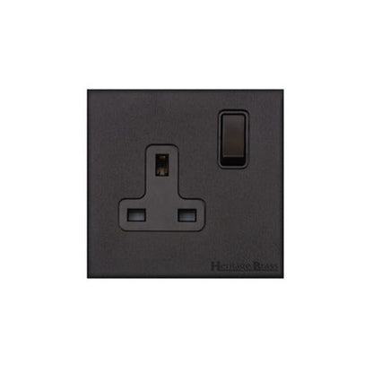 Windsor Range Jet Black (Project Finish) Single Socket (13 Amp)