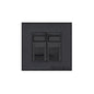 Windsor Range Jet Black (Project Finish) 2 Gang Secondary Line Socket