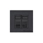 Windsor Range Jet Black (Project Finish) 2 Gang CAT6
