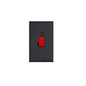 Windsor Range Matt Black Switches & Sockets, WBK - 45A DP Cooker Switch with Neon (tall plate) by Heritage Brass By M-Marcus