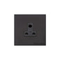 Windsor Range Matt Black Switches & Sockets, WBK - 5 Amp 3 Round Pin Socket by Heritage Brass By M-Marcus