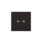 Windsor Range Matt Black Switches & Sockets, WBK - TV/FM Diplexed Socket by Heritage Brass By M-Marcus