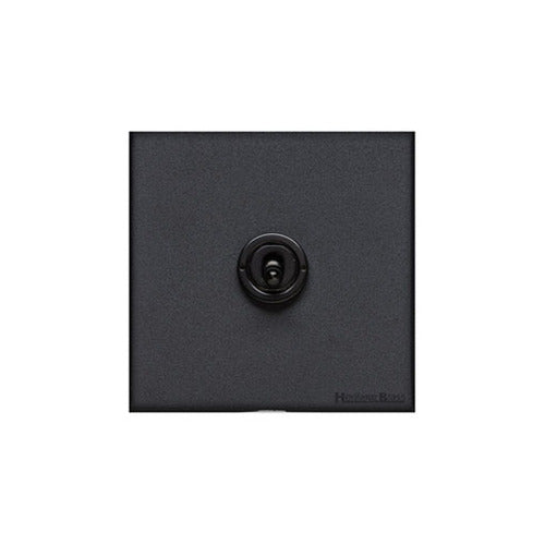 Windsor Range Matt Black Switches & Sockets, WBK - 1 Gang Toggle Switch by Heritage Brass By M-Marcus